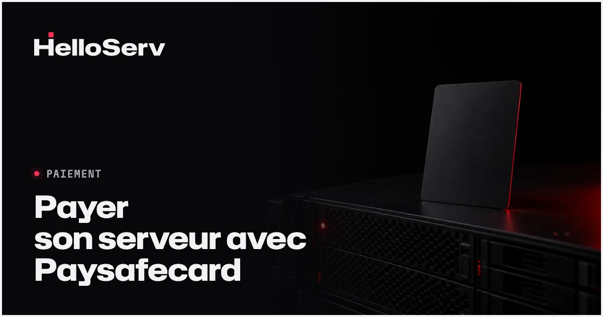 Payer son serveur Minecraft, FiveM ou VPS avec Paysafecard (sans carte bancaire)