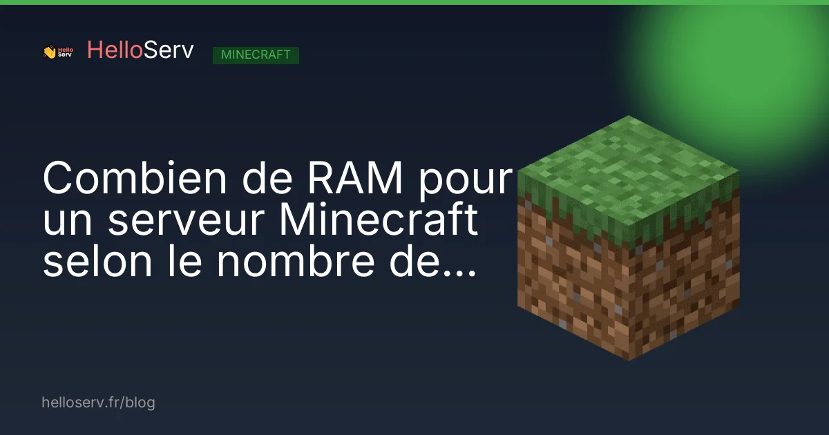 Combien de RAM pour un serveur Minecraft selon le nombre de joueurs ?