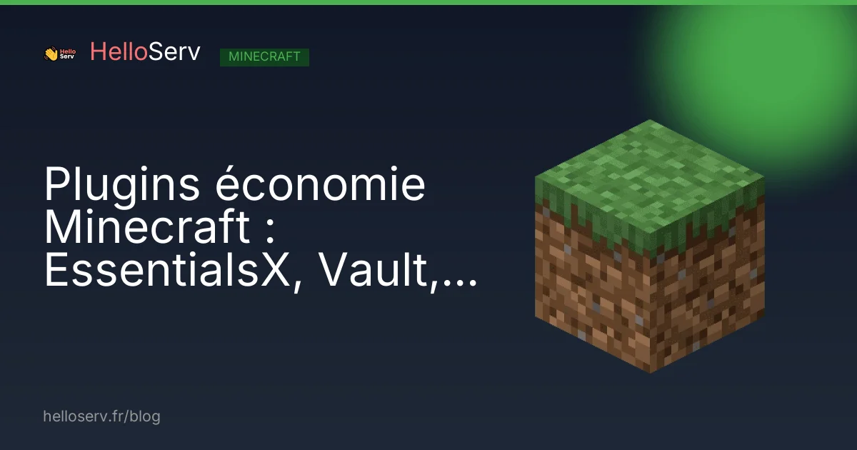 Plugins économie Minecraft : EssentialsX, Vault, ChestShop