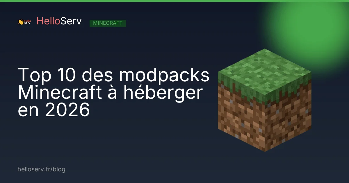 Top 10 des modpacks Minecraft à héberger en 2026