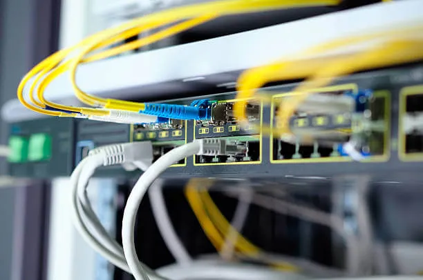 Fibre links connected to our network equipment in the Valence area