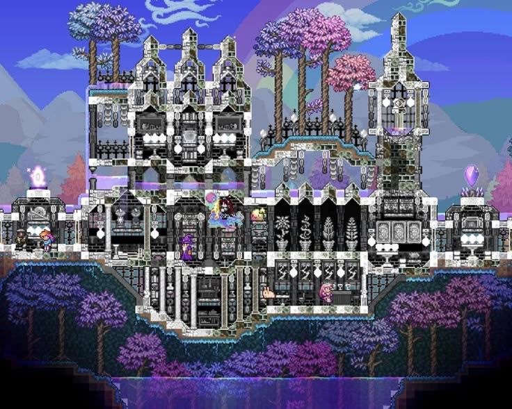 Paysage Terraria en arrière-plan