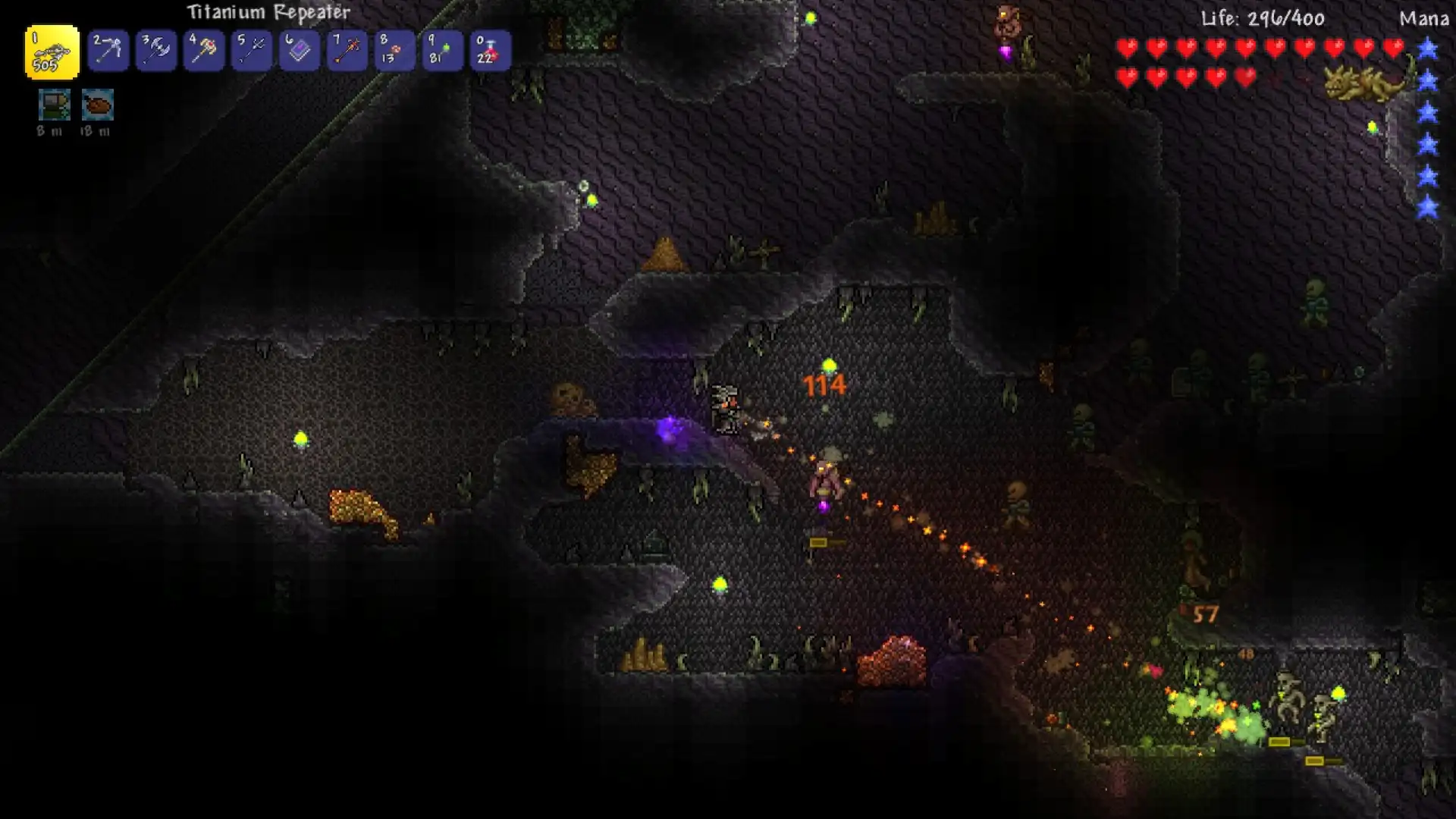 Un monde Terraria partagé entre amis